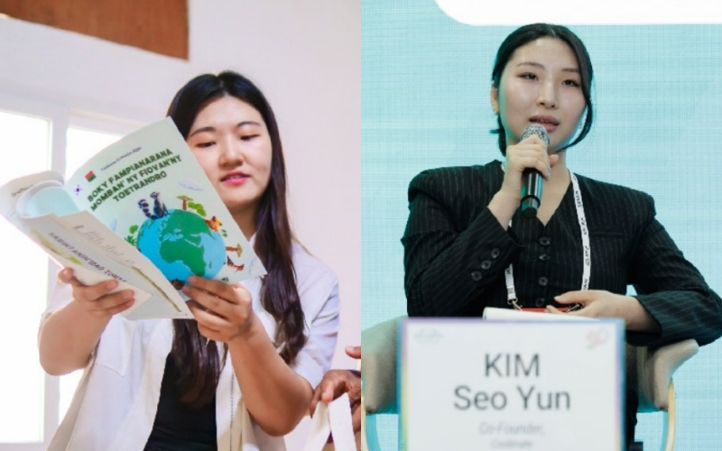Kim So-yun (left) and Lucy Kim (right), co-founders of COOLIMATE.