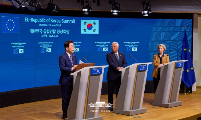 Press Statement by President Lee Jae Myung on the occasion of the Korea-EU Summit
