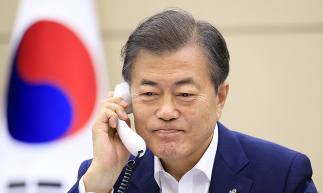 [NK-US Summit] President Moon wishes Trump great success