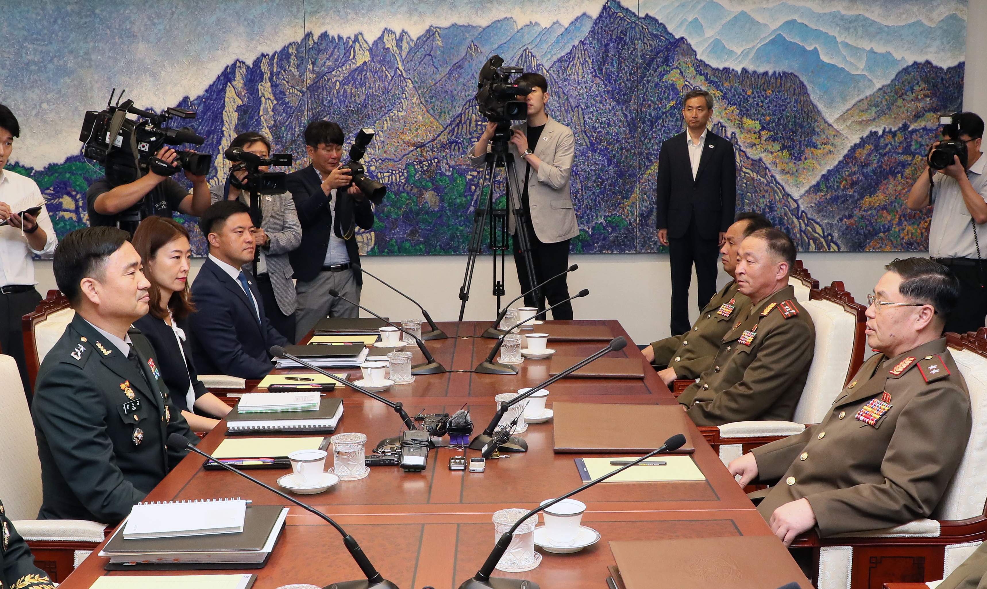 Two Koreas discuss JSA disarmament, joint excavations of war remains