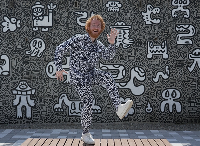 British artist Mr. Doodle reinterprets Hangeul as visual language