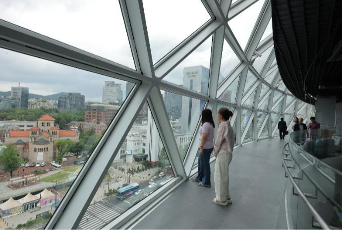 Newly opened observatory at Seoul City Hall