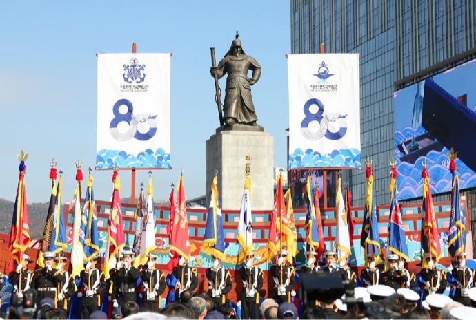Navy marks 80th anniversary in front of naval legend's statue